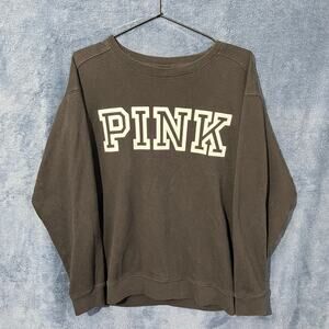 Pink Victorias Secret‎ Black Long Sleeve Pullover Woman’s Size Medium